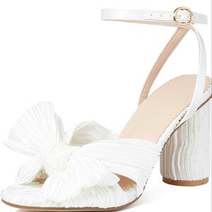 White Ankle Strap Heels